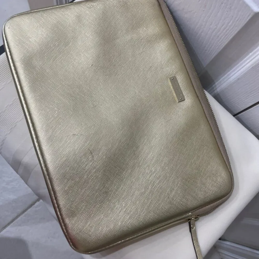 KATE SPADE LAPTOP NOTEBOOK‎ CASE METALLIC GOLD 13 ‘ VERSATILE FUNCTIONAL